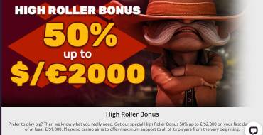 Welcome 2000 Euros Bonus for High Rollers at PlayAmo: Получите до 2000 евро