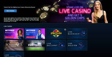 Betfred casino: Лайв казино Бетфред