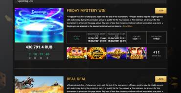 RealWin Casino: Турниры