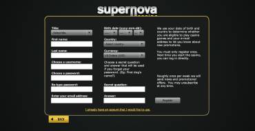 Supernova casino: 