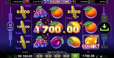 20 Golden Coins: Выигрыши