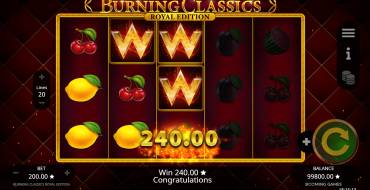 Burning Classics Royal Edition: Выигрыши