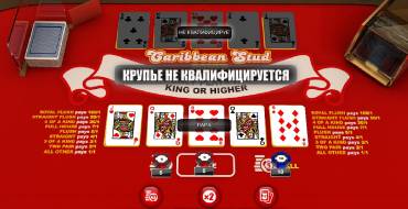 Caribbean Stud Poker: Интерфейс