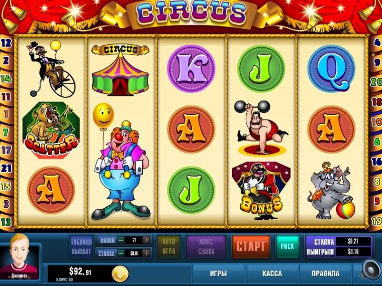 Слот Circus играть бесплатно