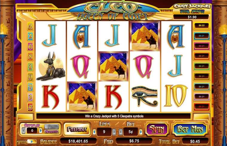 Слот Cleo Queen of Egypt играть бесплатно