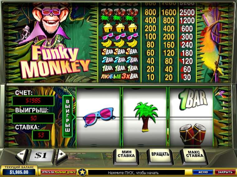 Слот Funky Monkey играть бесплатно