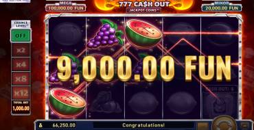 Hot Slot: 777 Cash Out Grand Platinum Edition: Выигрыши