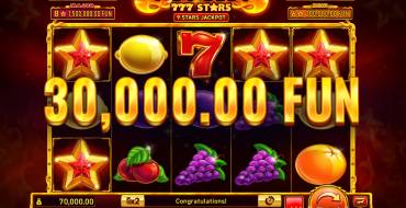 Hot Slot: 777 Stars: Выигрыши