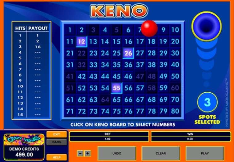 Слот Keno играть бесплатно