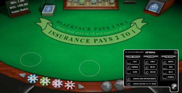 Monte Carlo Blackjack Pro Multihand: Настройки