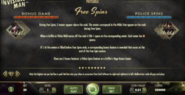 The Invisible Man: Free Spins