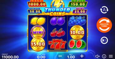 Thunder Coins: Hold and Win: Игровой автомат