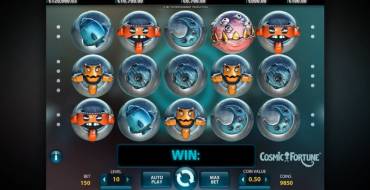 Cosmic Fortune Jackpot: Интерфейс Cosmic Fortune